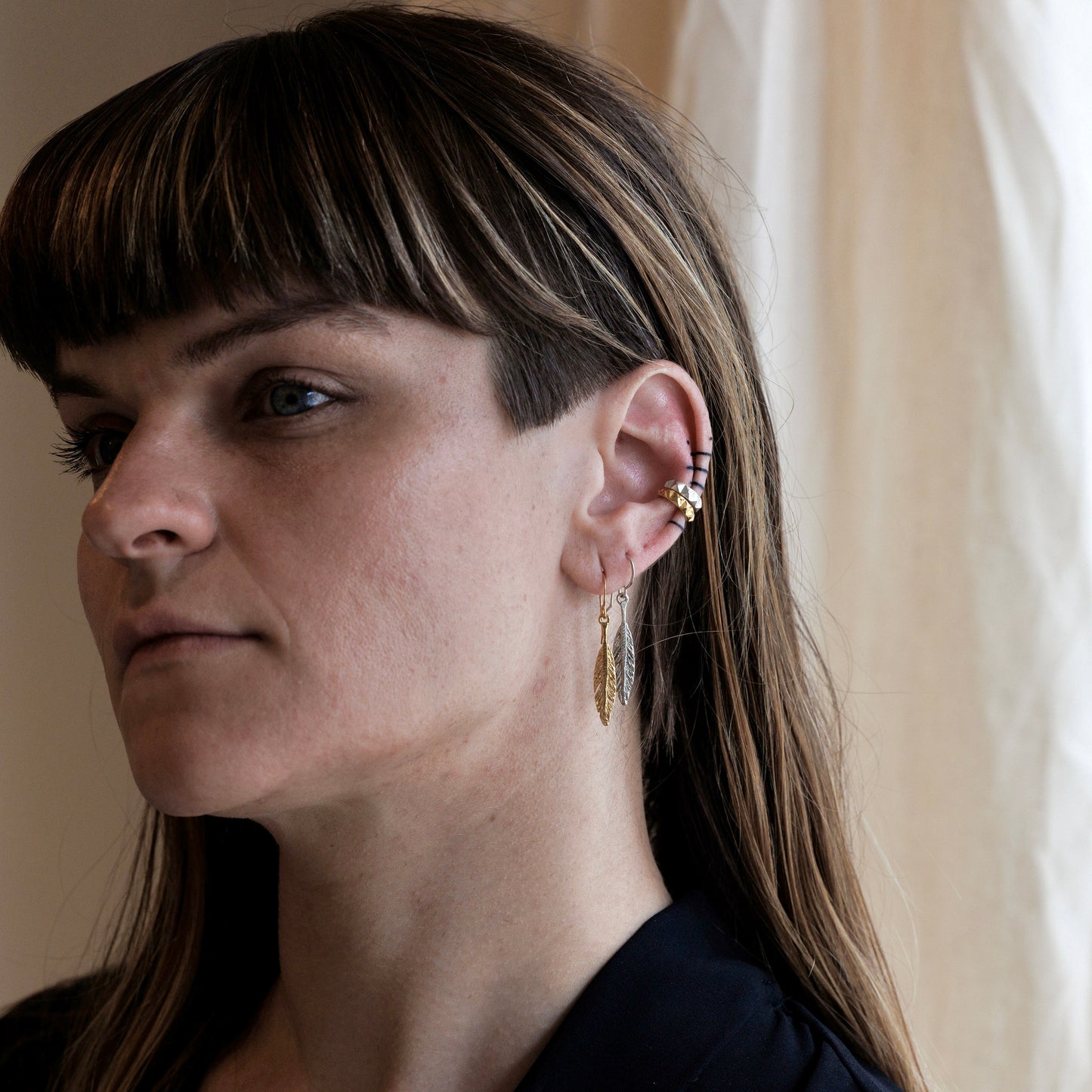 Pyramid Stacking Ear Cuff