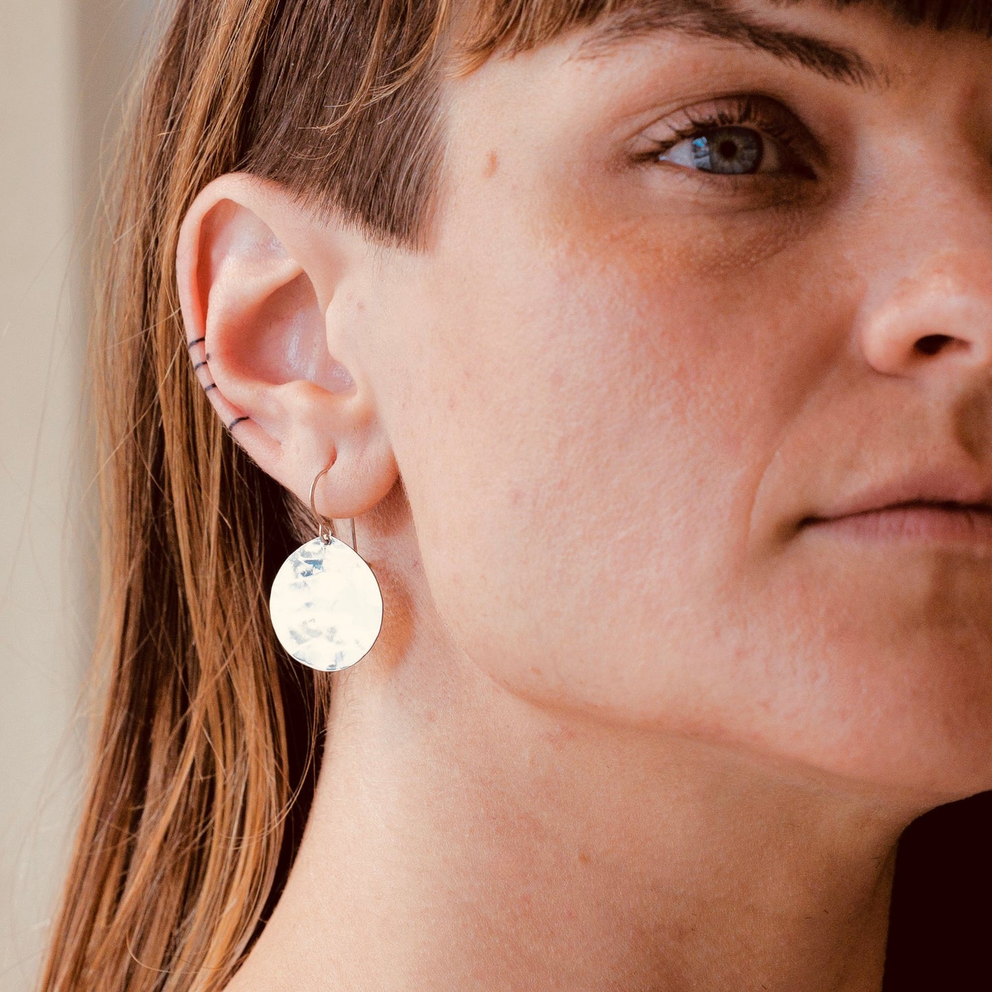 Hammered Drops - Sterling Silver