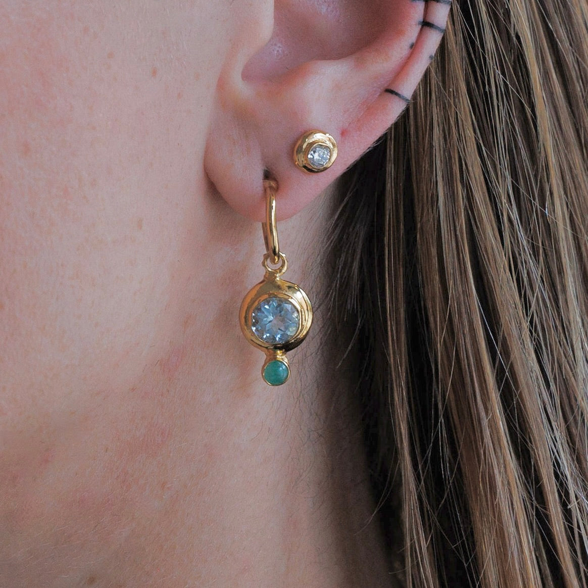 Little Prayers - 8mm Topaz & Jade