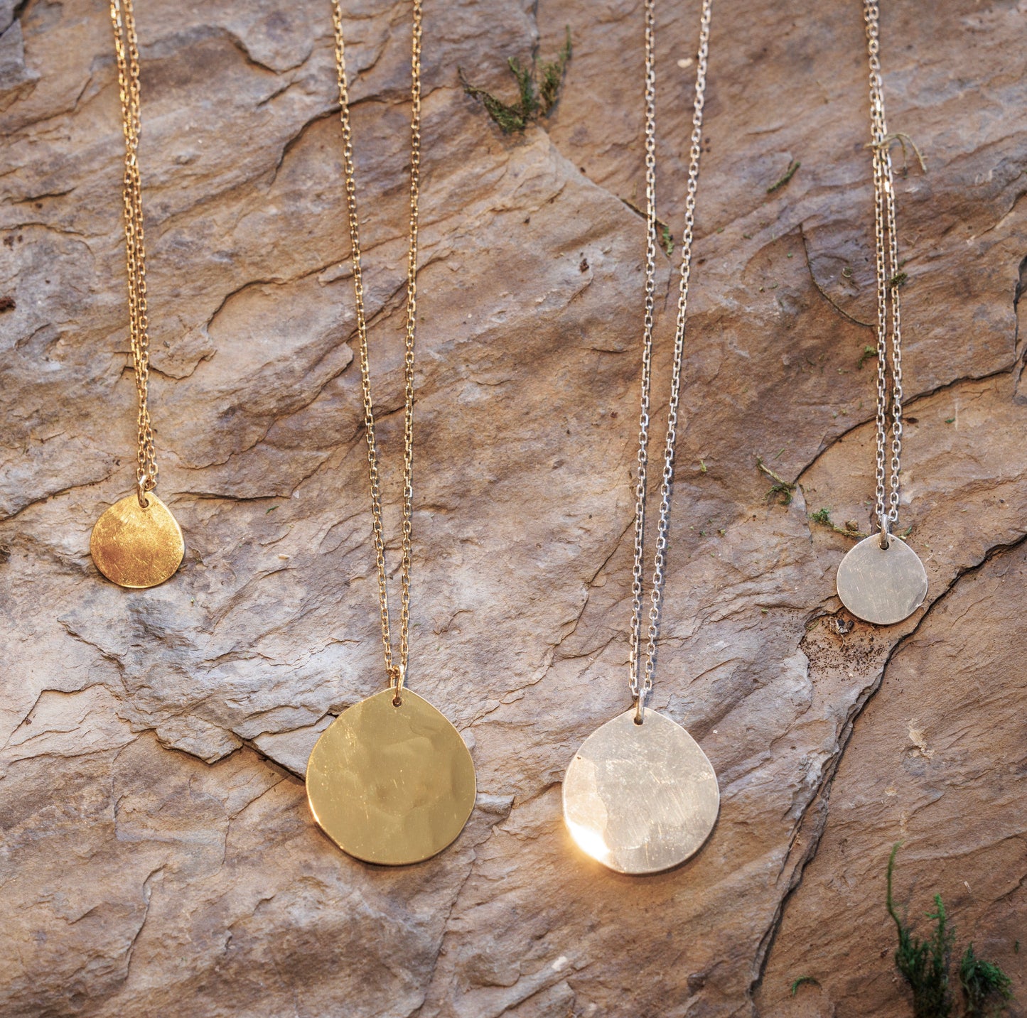 Hammered Drop Necklace LG