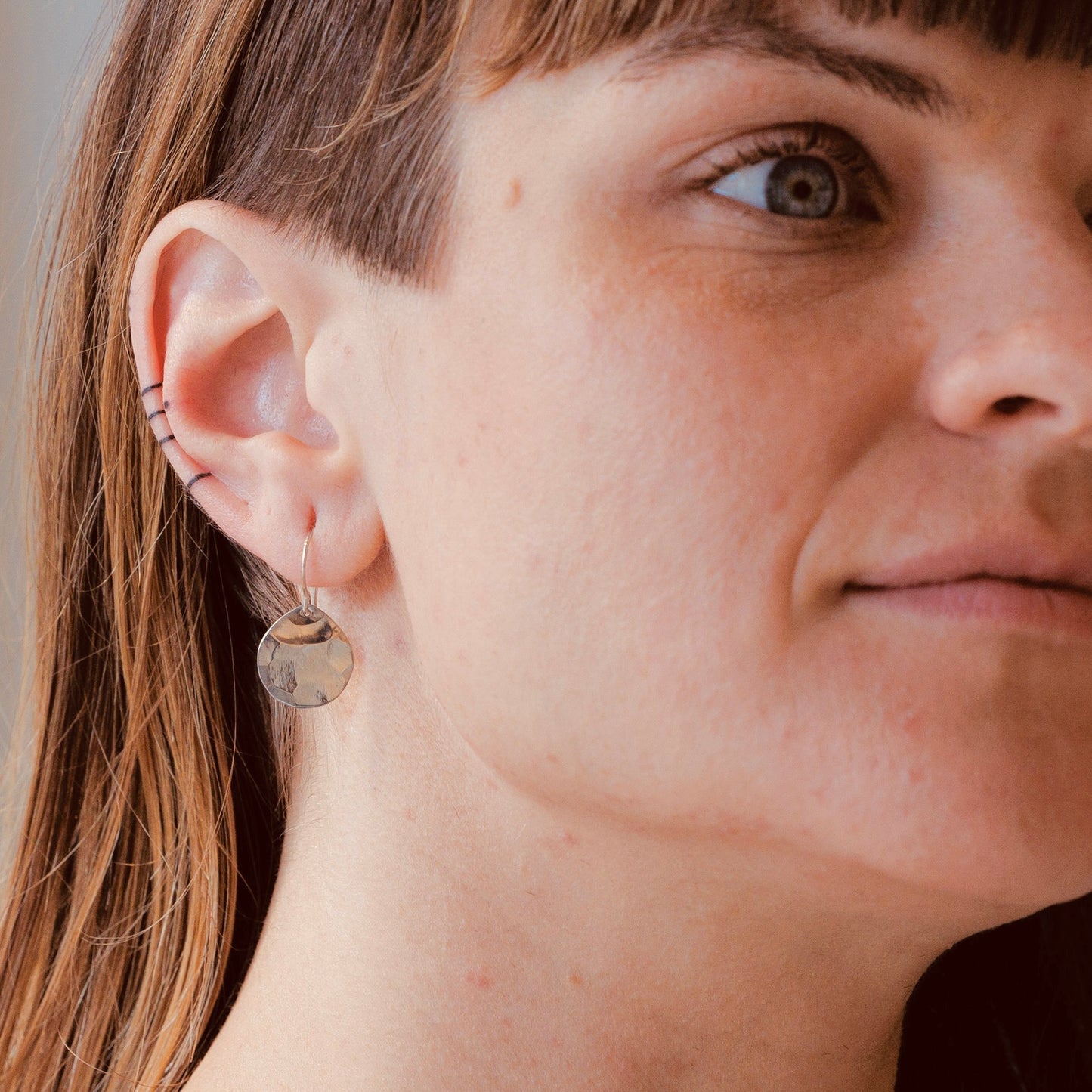 Hammered Drops - Sterling Silver