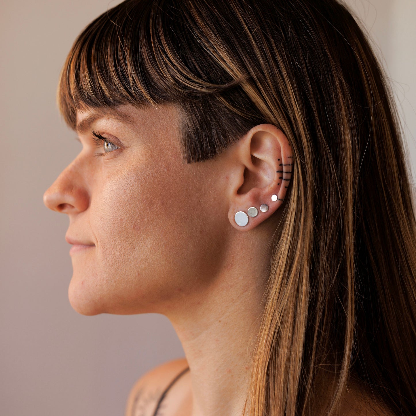 Dot Studs in Sterling Silver