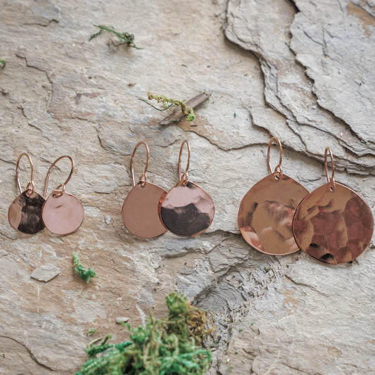 Hammered Drops - 14K Rose Gold Vermeil