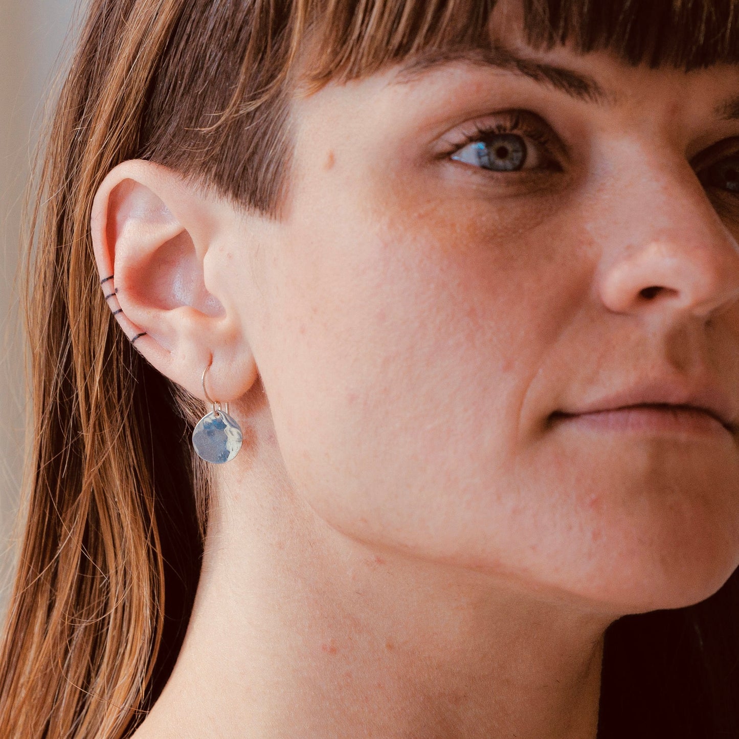 Hammered Drops - Sterling Silver