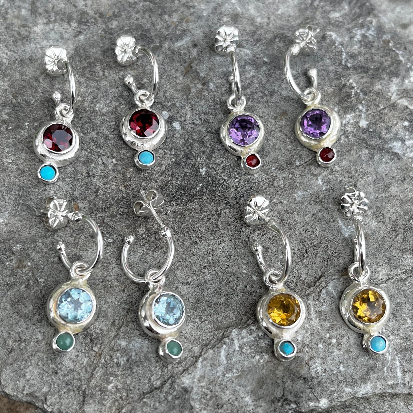 Little Prayers - 6mm Faceted Gemstones with Cabochon Detail