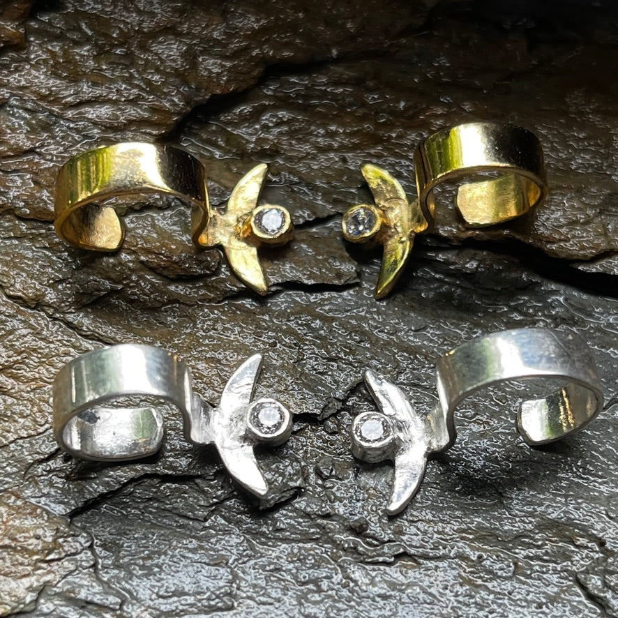 Crescent Ear Cuff (with CZ)