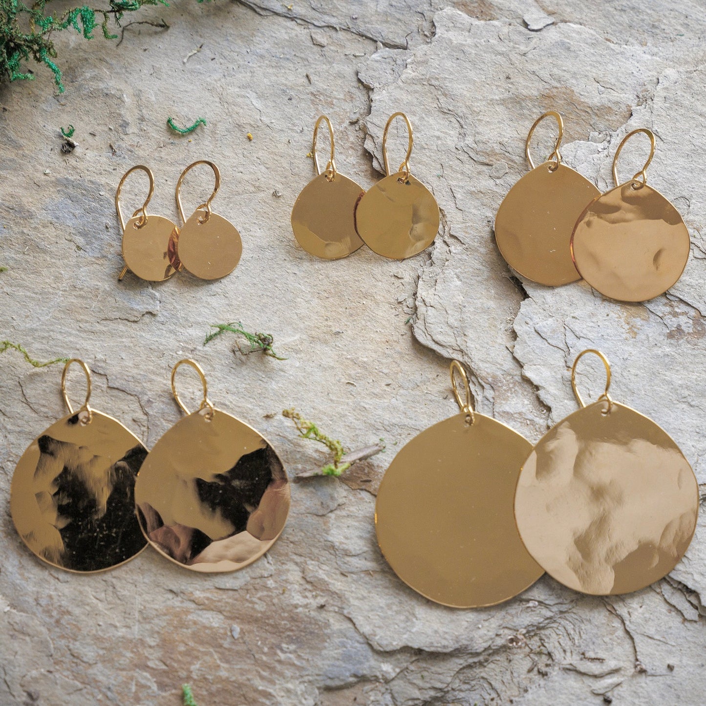 Hammered Drops - 18K Yellow Gold Vermeil