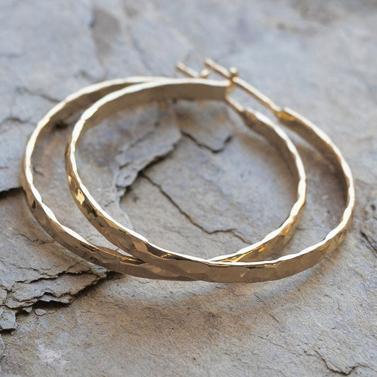 Glitter Hoops 18K Yellow Gold Vermeil