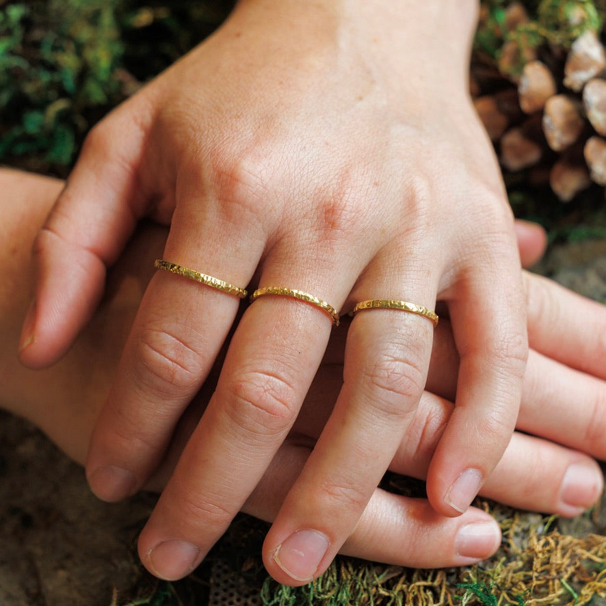 Solid Gold Wonderland Stacking Rings