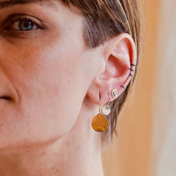 Hammered Drops - Solid Gold