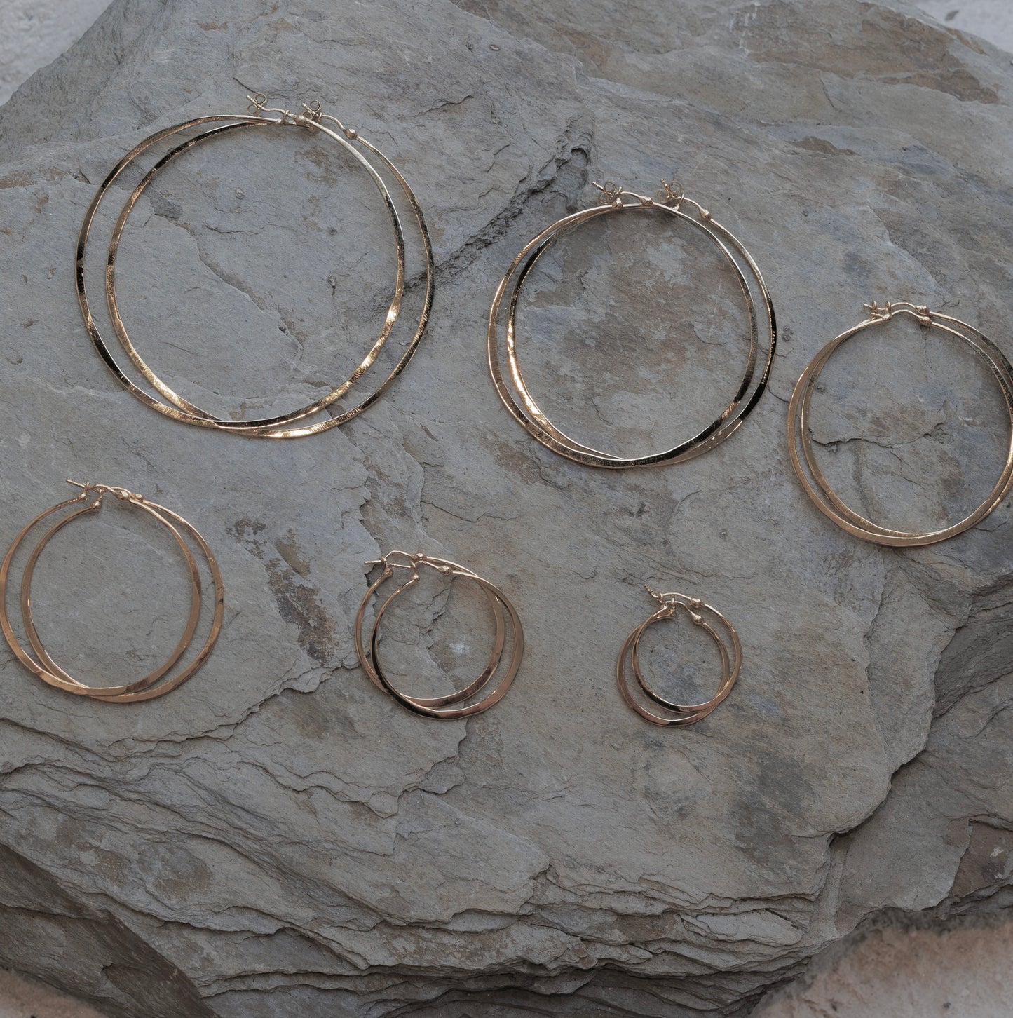 Slim Nana Hoops Solid 14K Gold