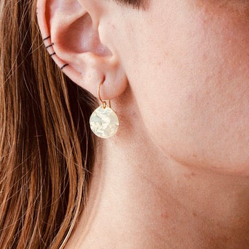 Hammered Drops - Solid Gold