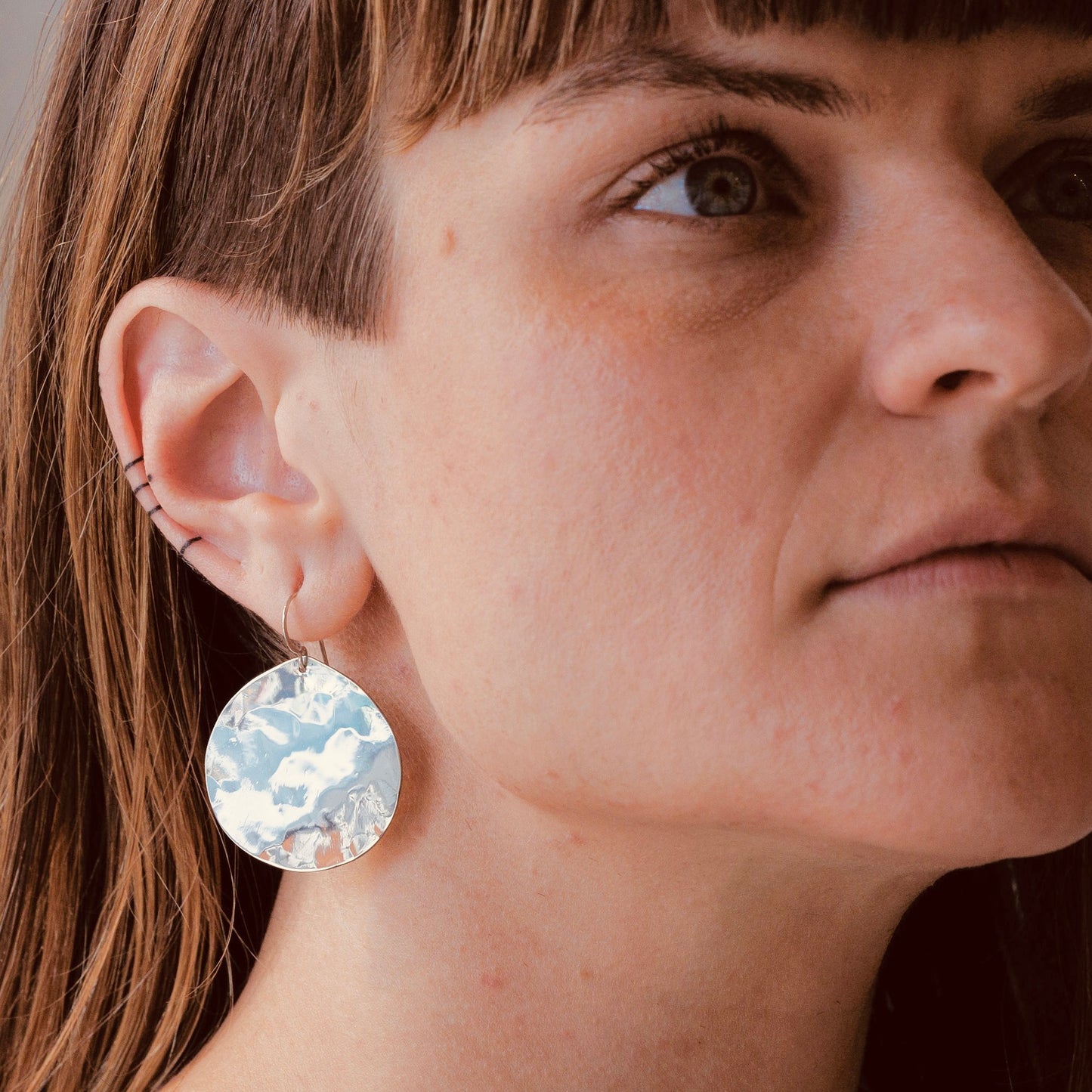 Hammered Drops - Sterling Silver