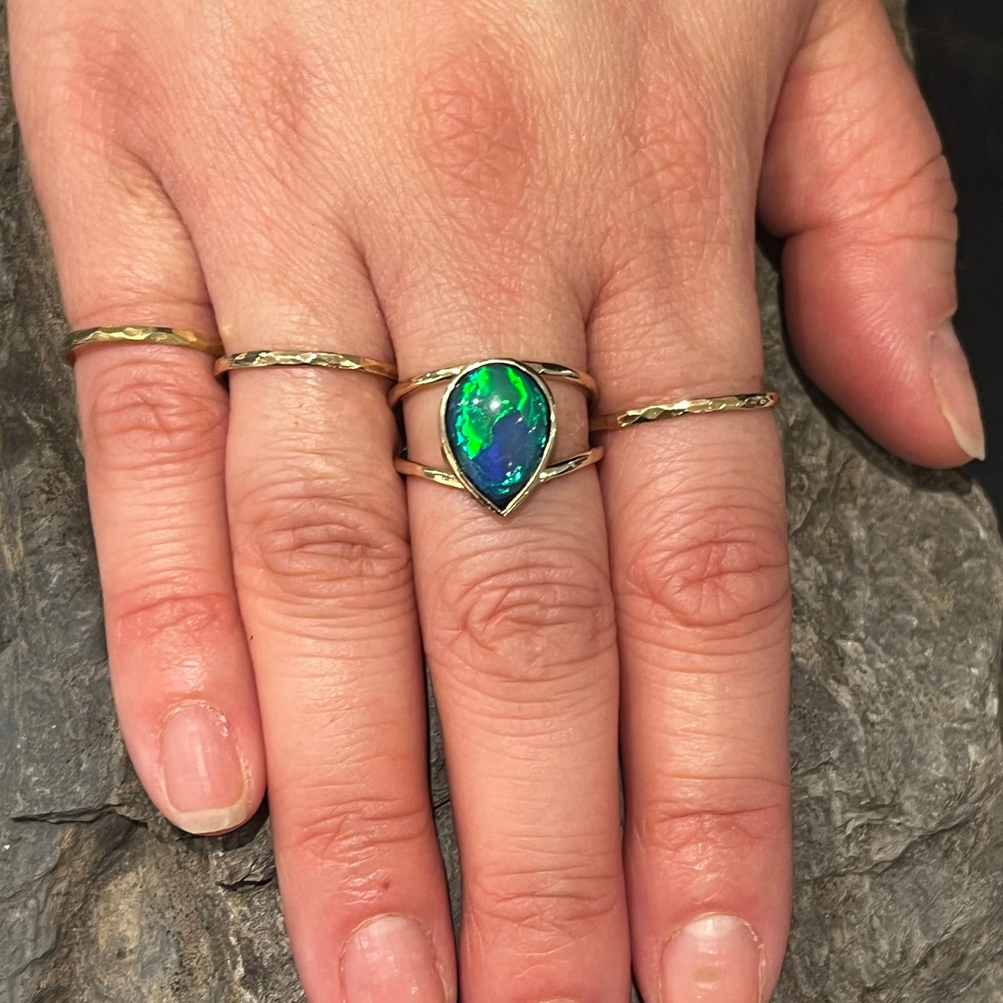 Teardrop Opal in 14K