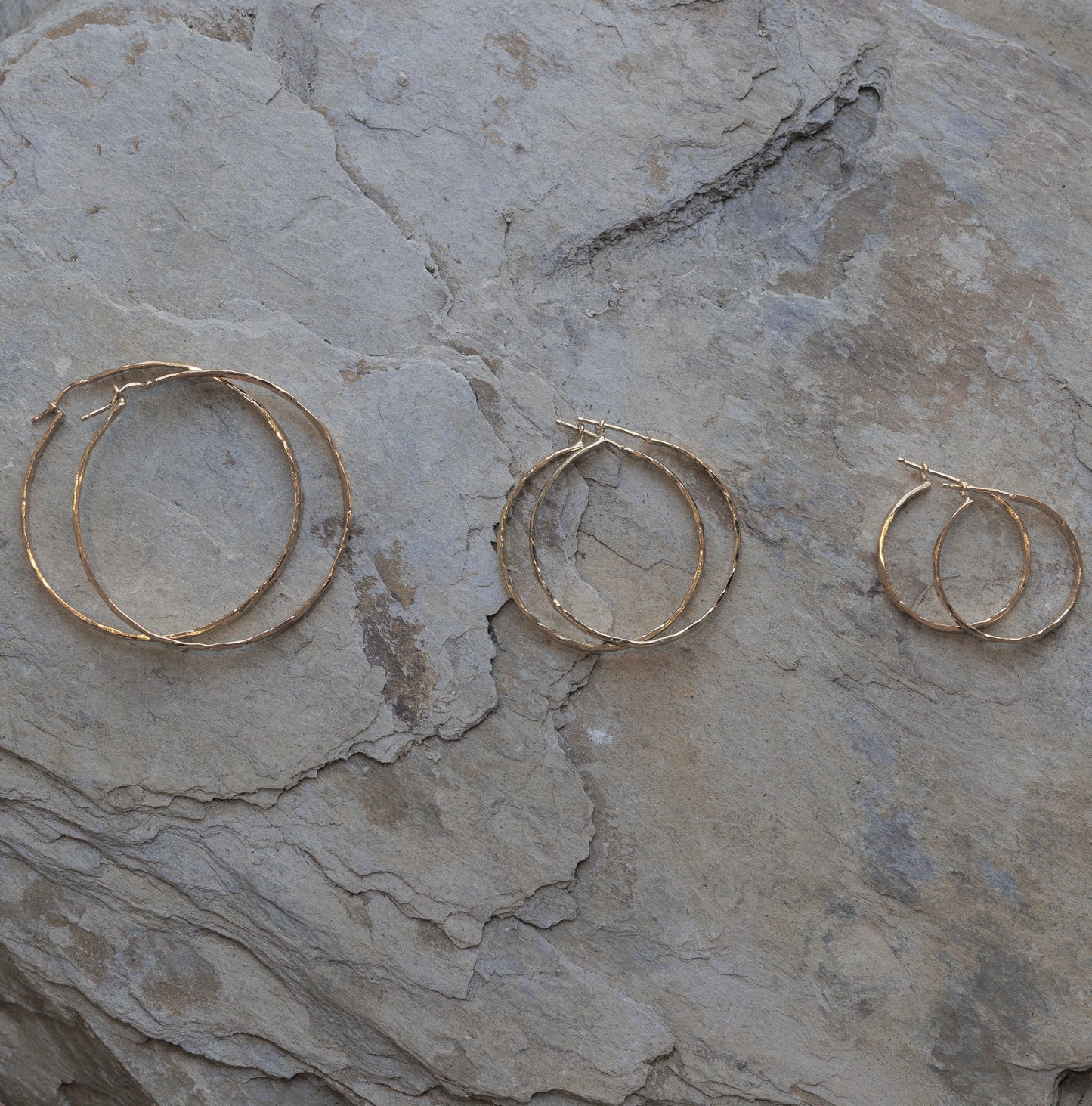 Glitter Hoops 18K Yellow Gold Vermeil