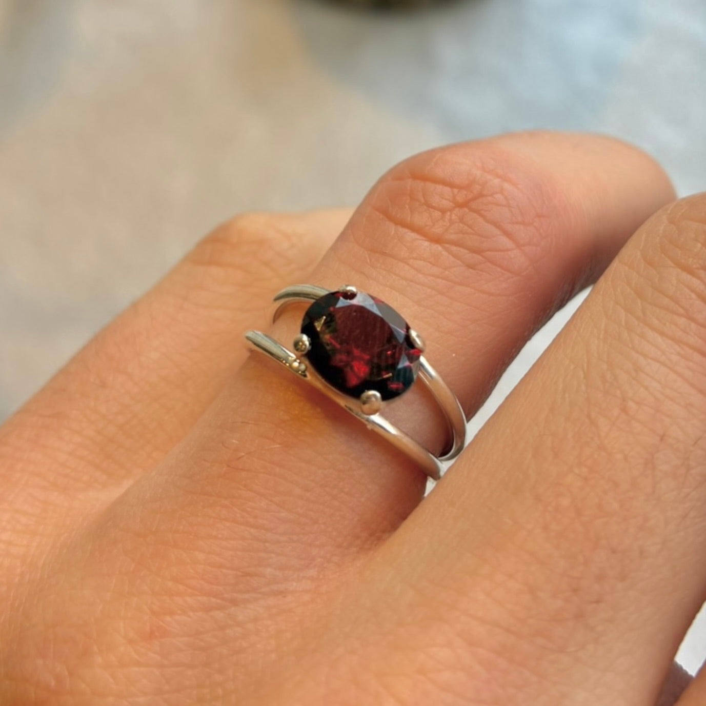 Easy Glam Garnet Ring