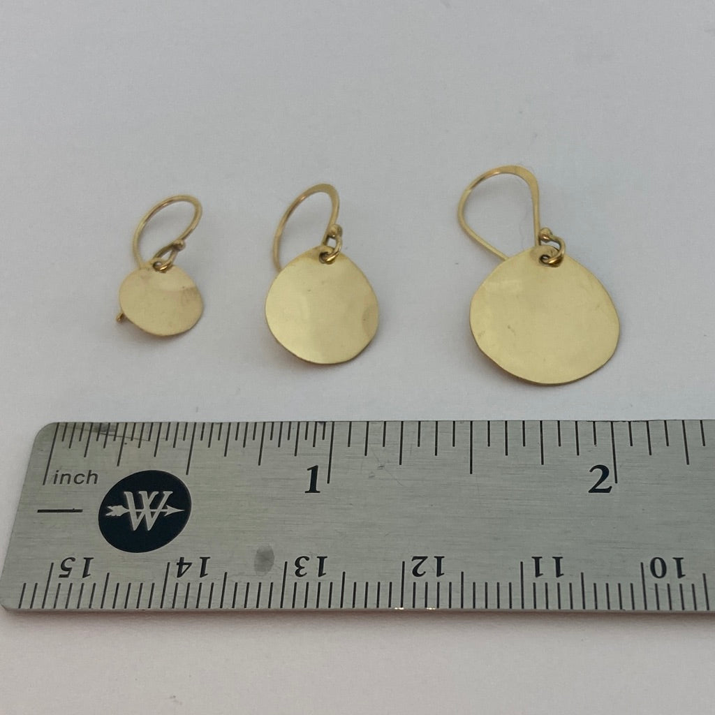 Hammered Drops - Solid Gold