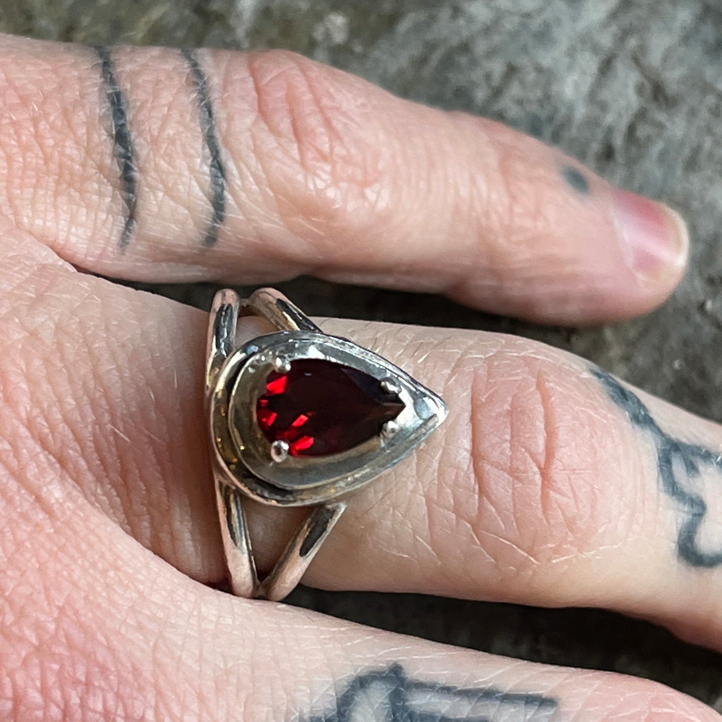 Garnet Punk-Princess Ring