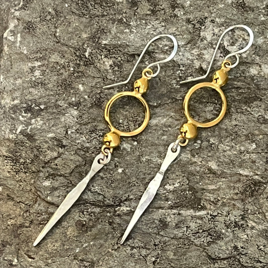 Mixed Metal "Pearl and Feathers"