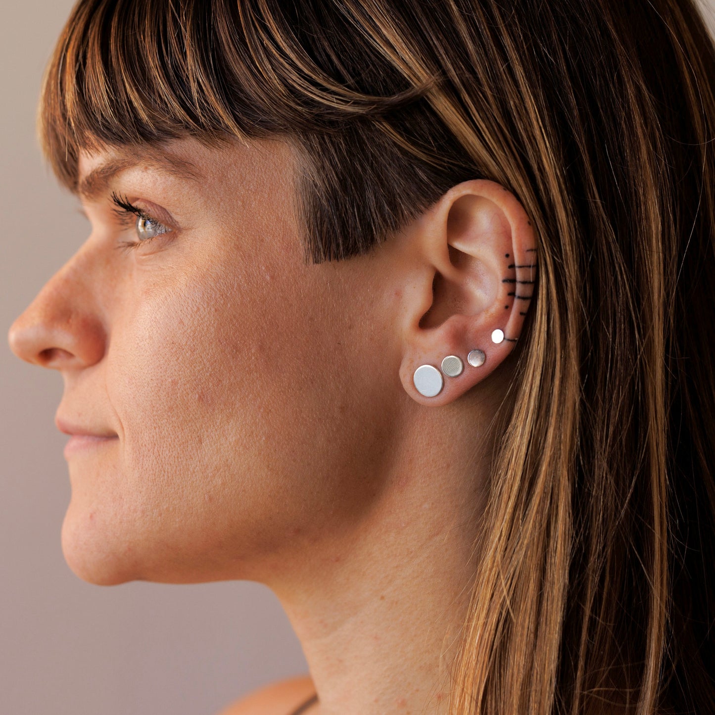 Dot Studs in Sterling Silver