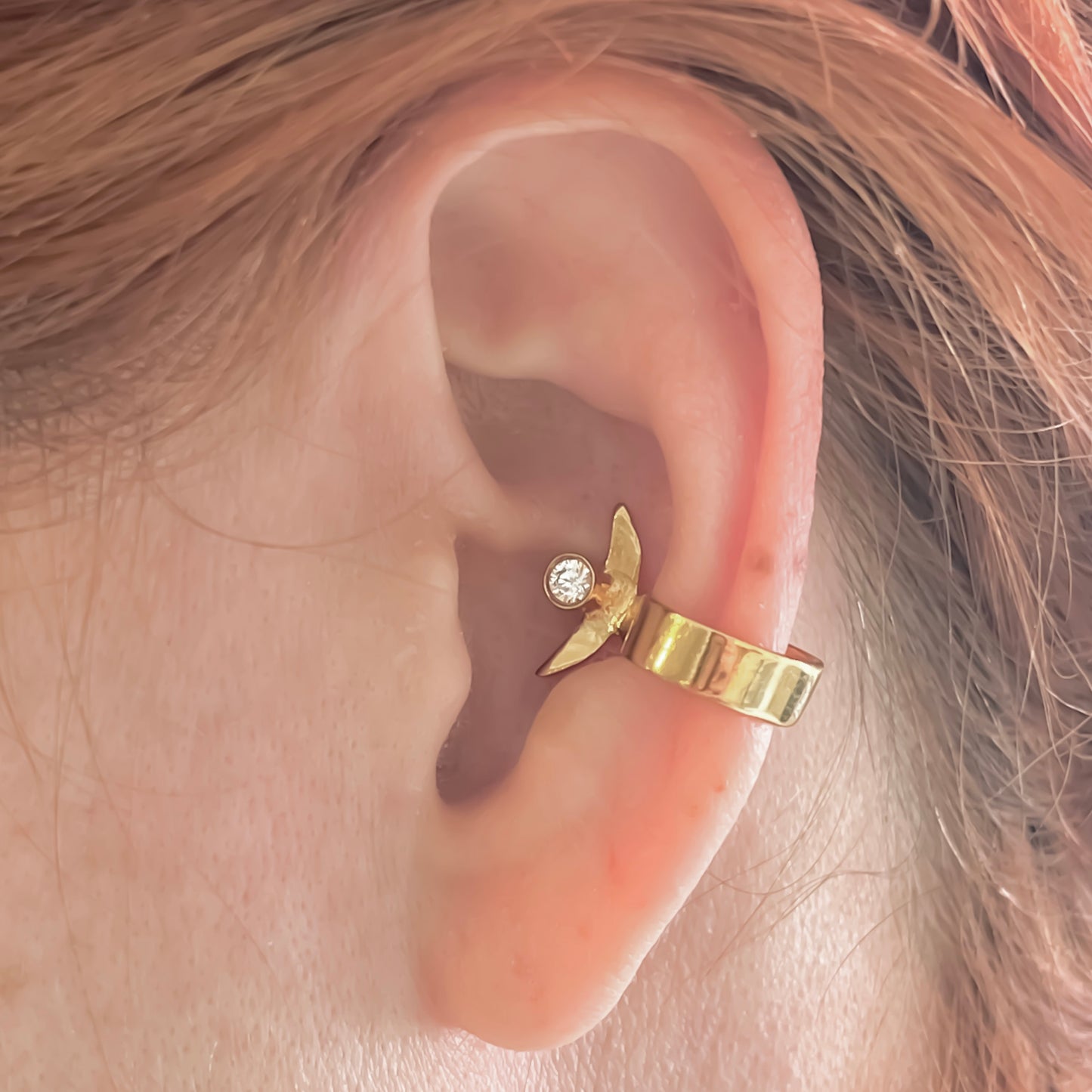 Crescent Ear Cuff (with CZ)