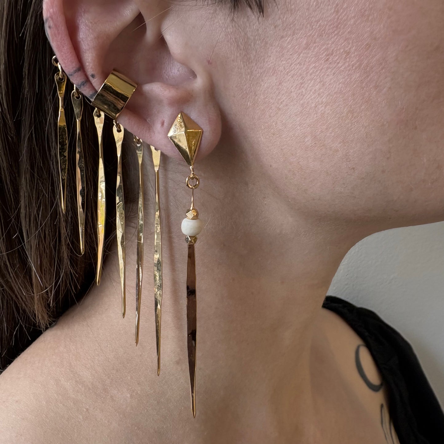 Shimmering Feather Earcuffs