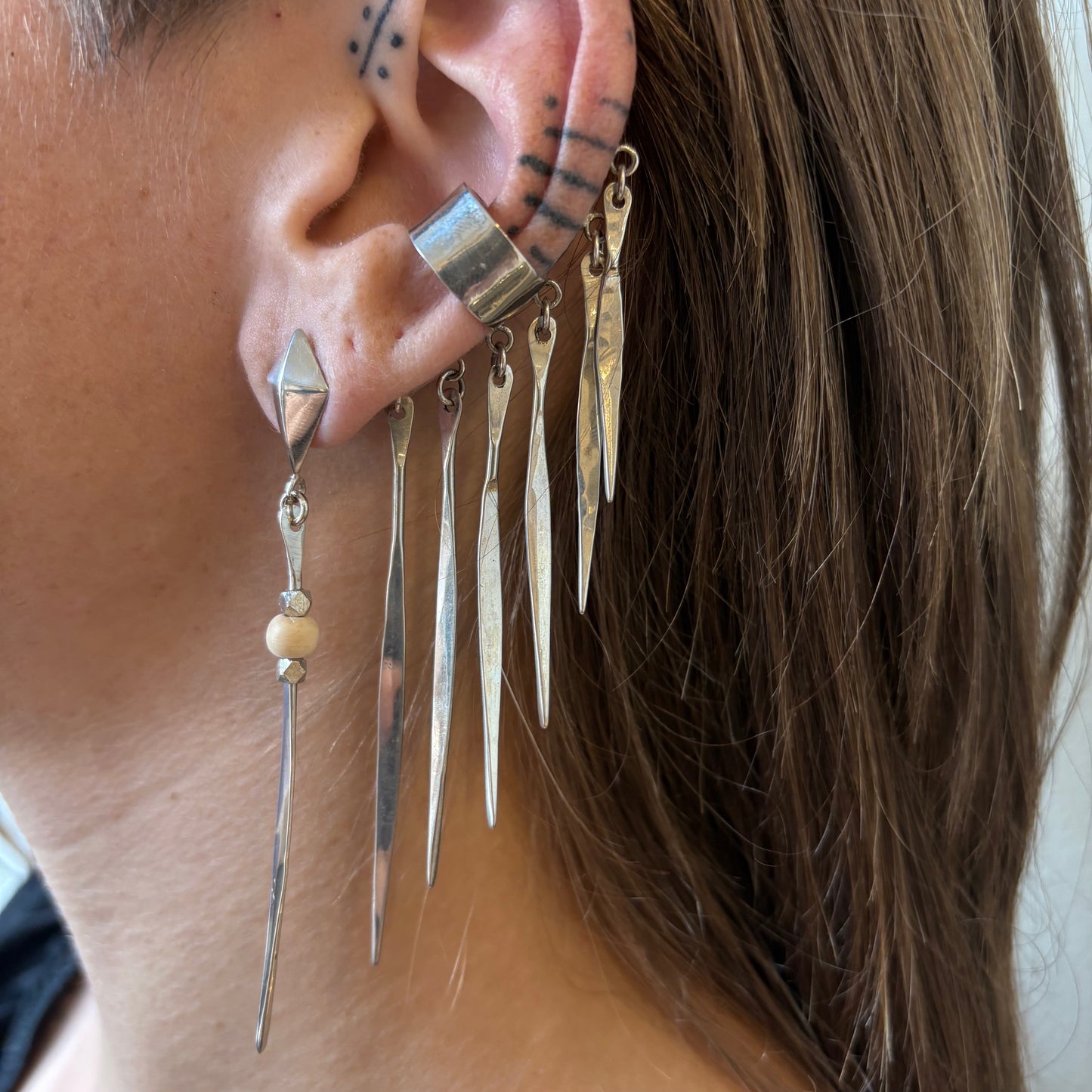 Shimmering Feather Earcuffs
