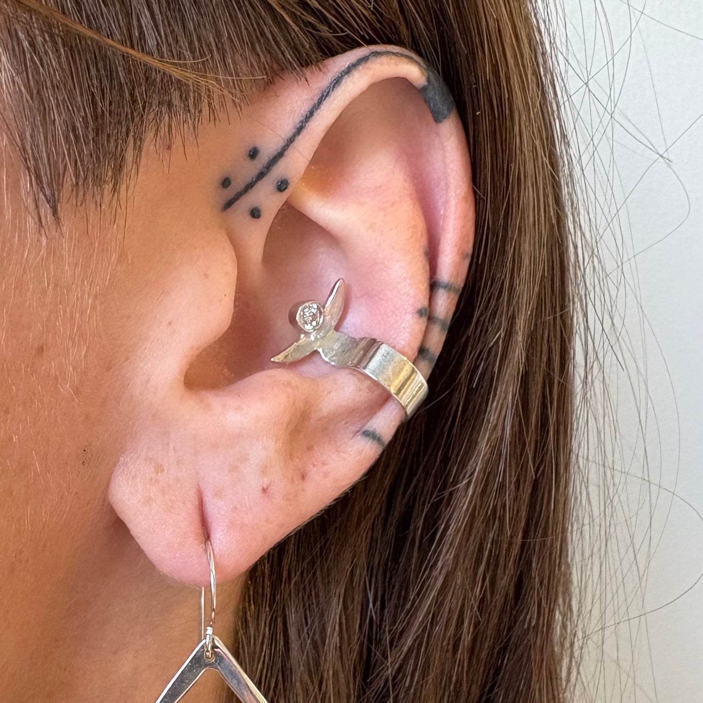 Crescent Ear Cuff (with CZ)