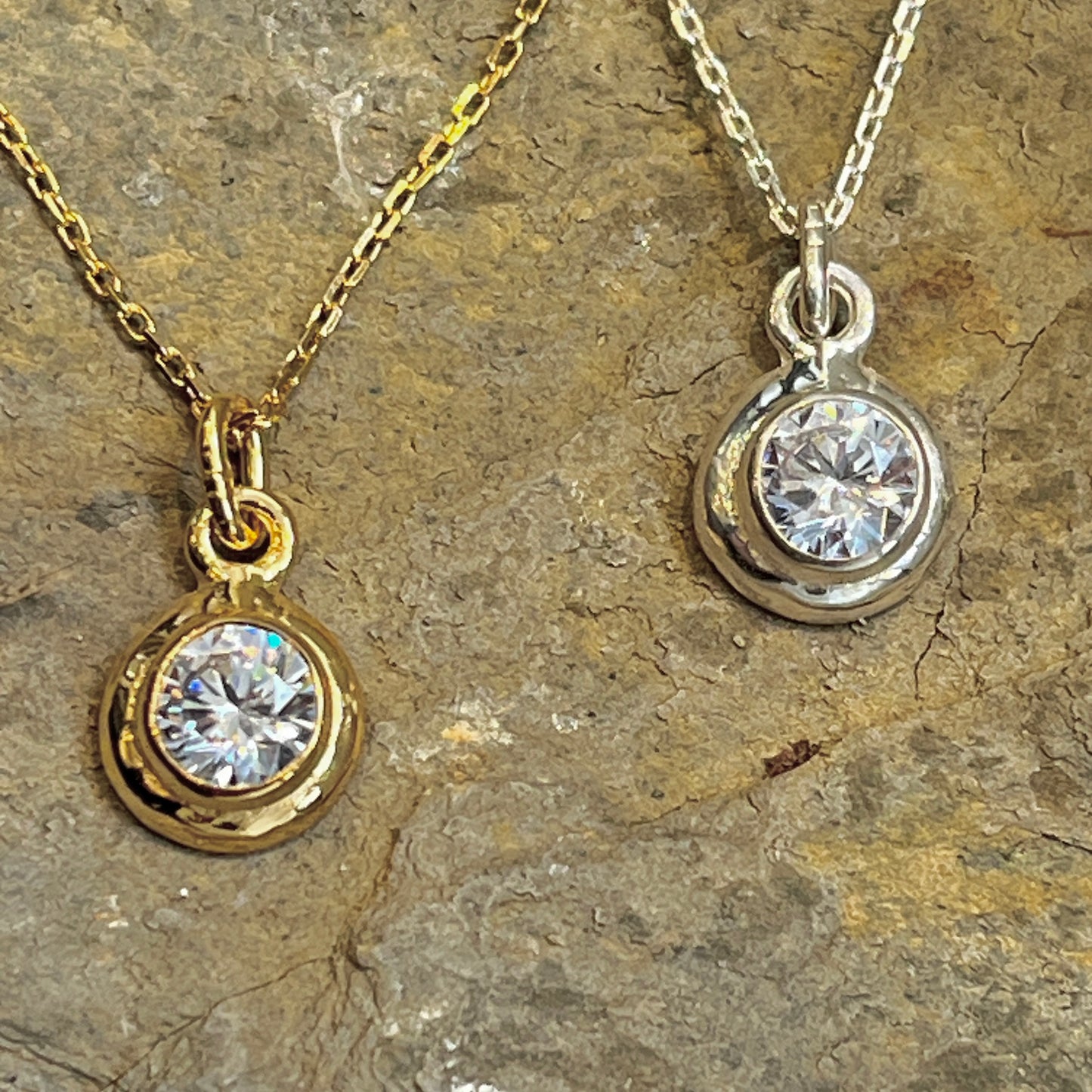 Headlight Necklace - with 6mm CZ