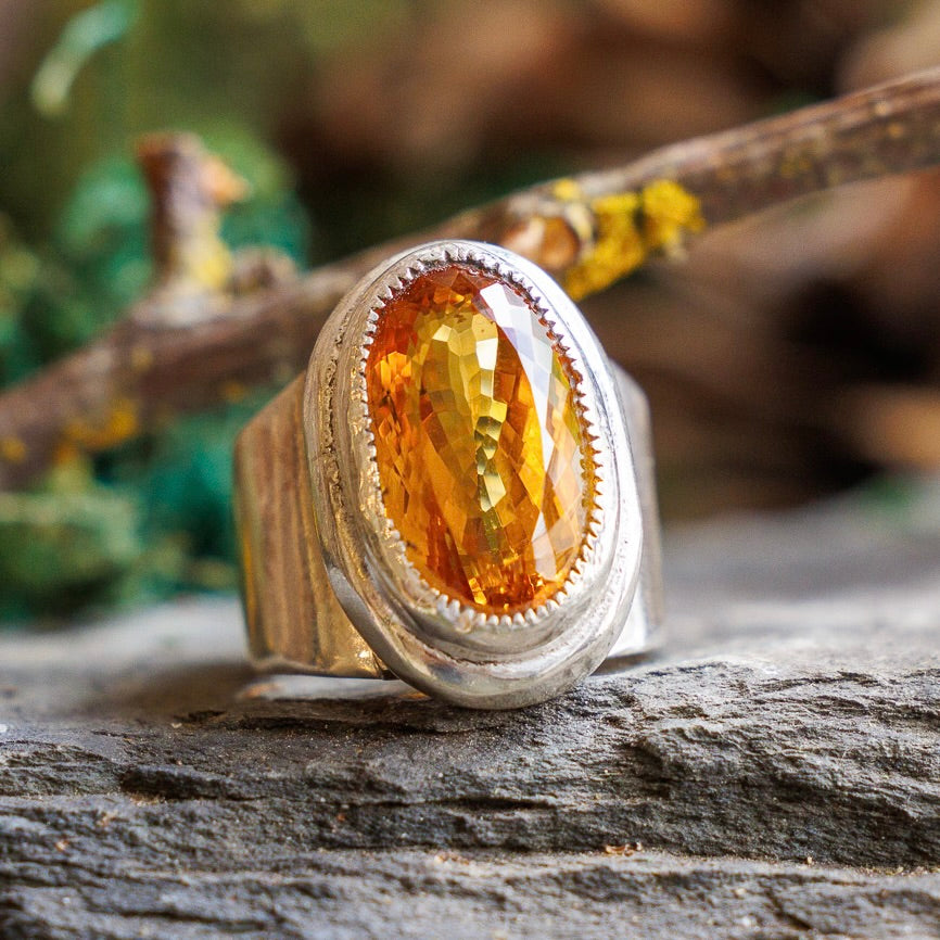 Large Cognac Citrines Rings