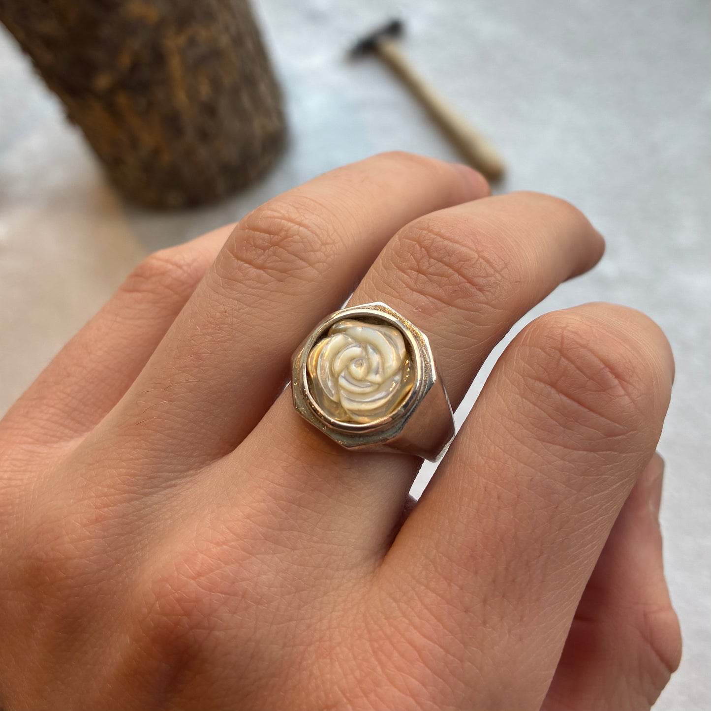 Rose Ring - Mother of Pearl