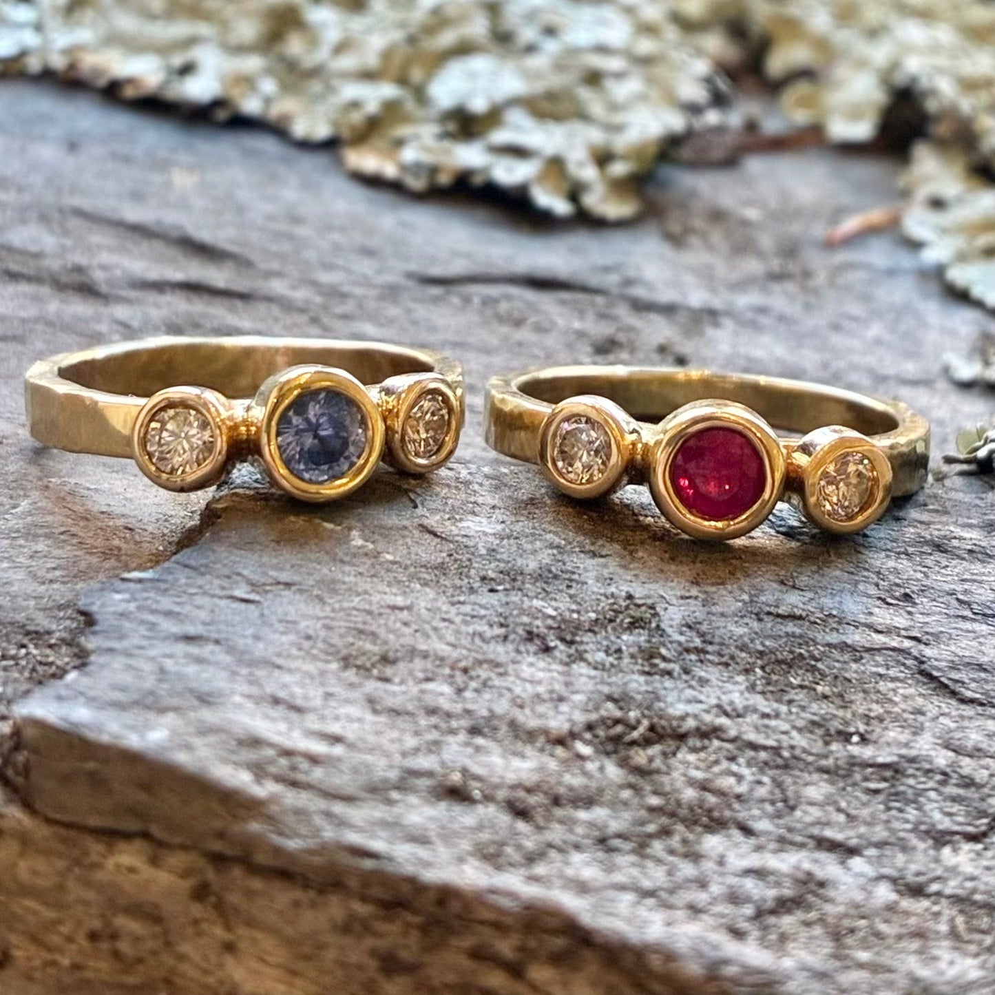 Riley Ring with Ruby or Sapphire