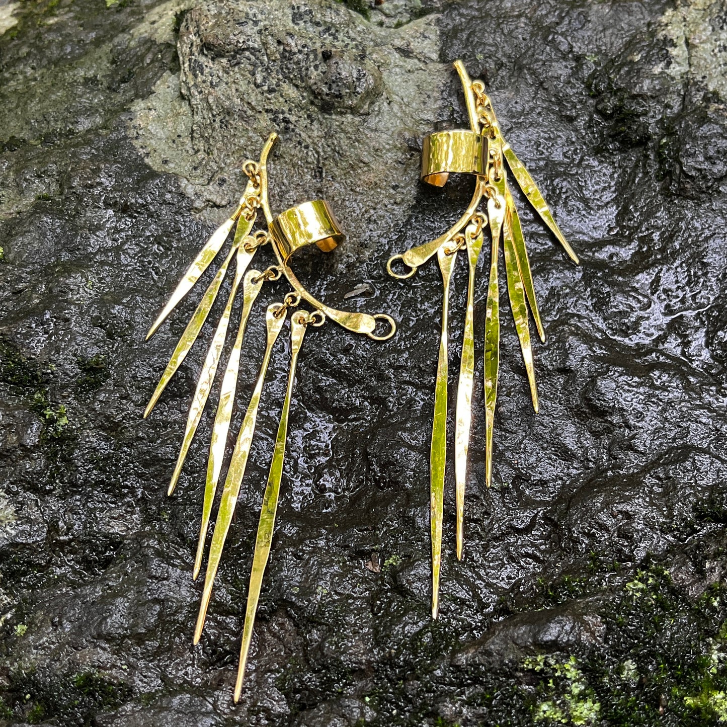 Shimmering Feather Earcuffs