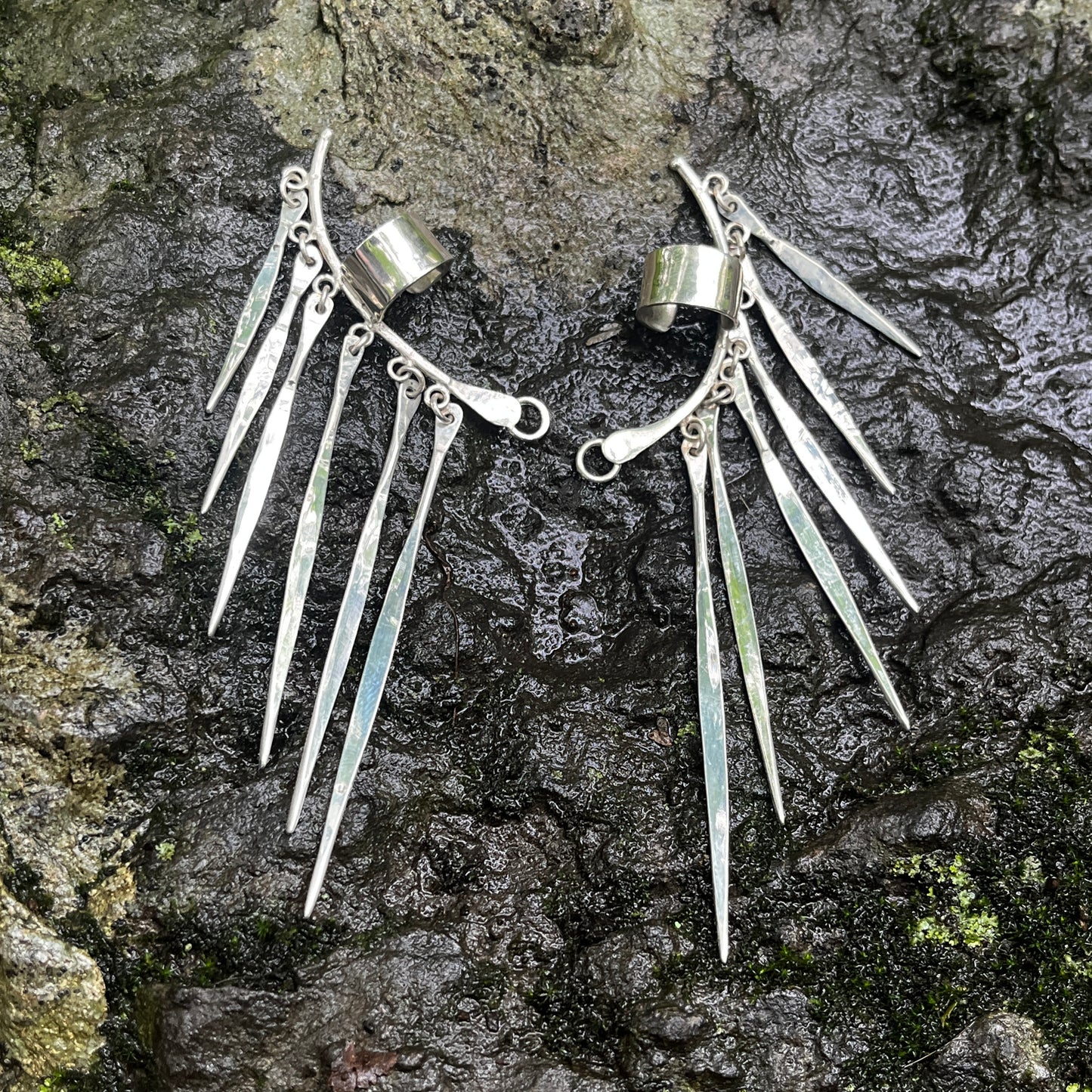 Shimmering Feather Earcuffs