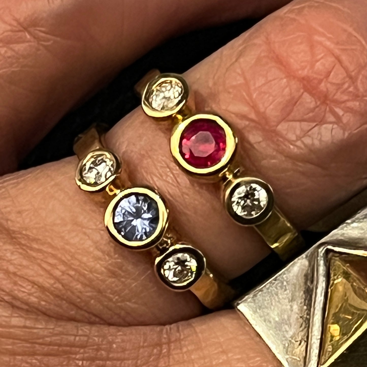 Riley Ring with Ruby or Sapphire