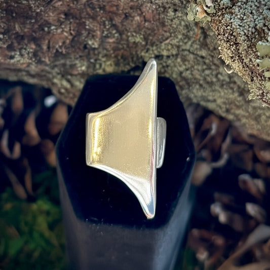 Shark Fin Sterling Silver Ring