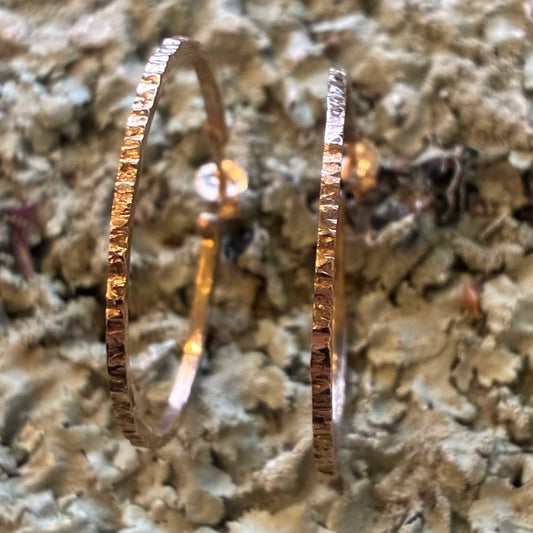 Oaked Hoops 14K