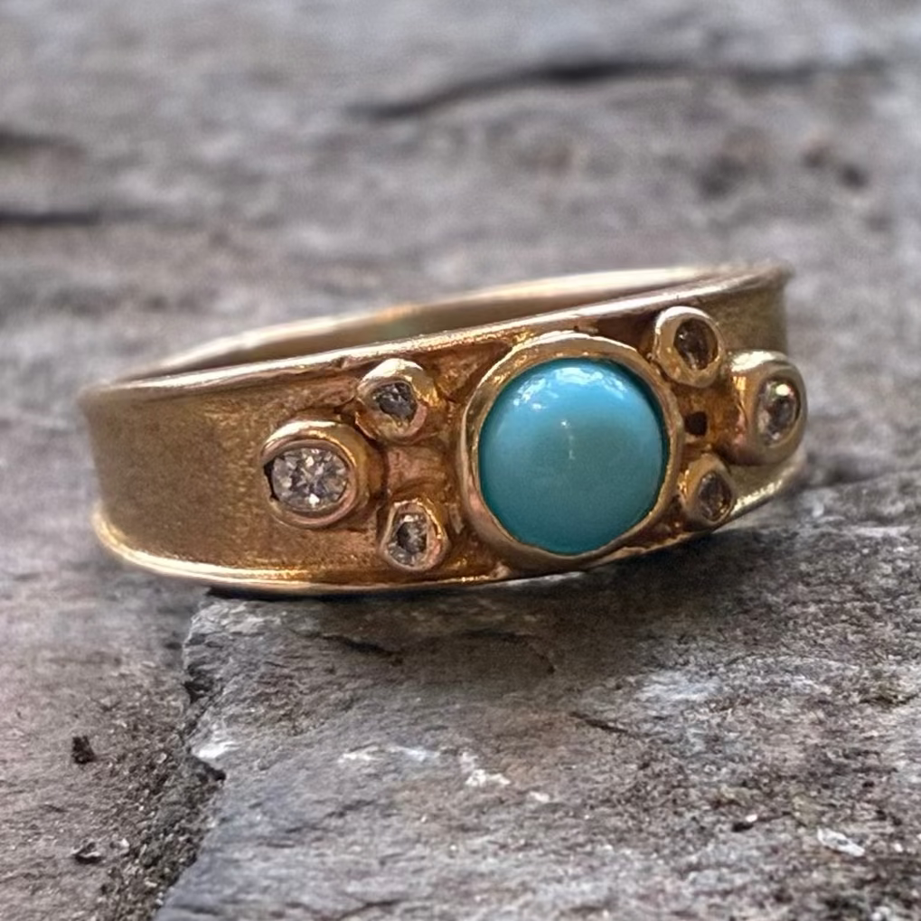 Blue Skies Ring 18K Gold